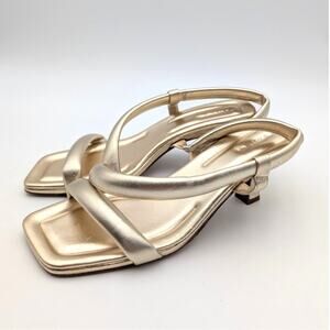 Vince Coline Slingback Padded Leather Sandals Women's Champagne Size US7.5M EU38